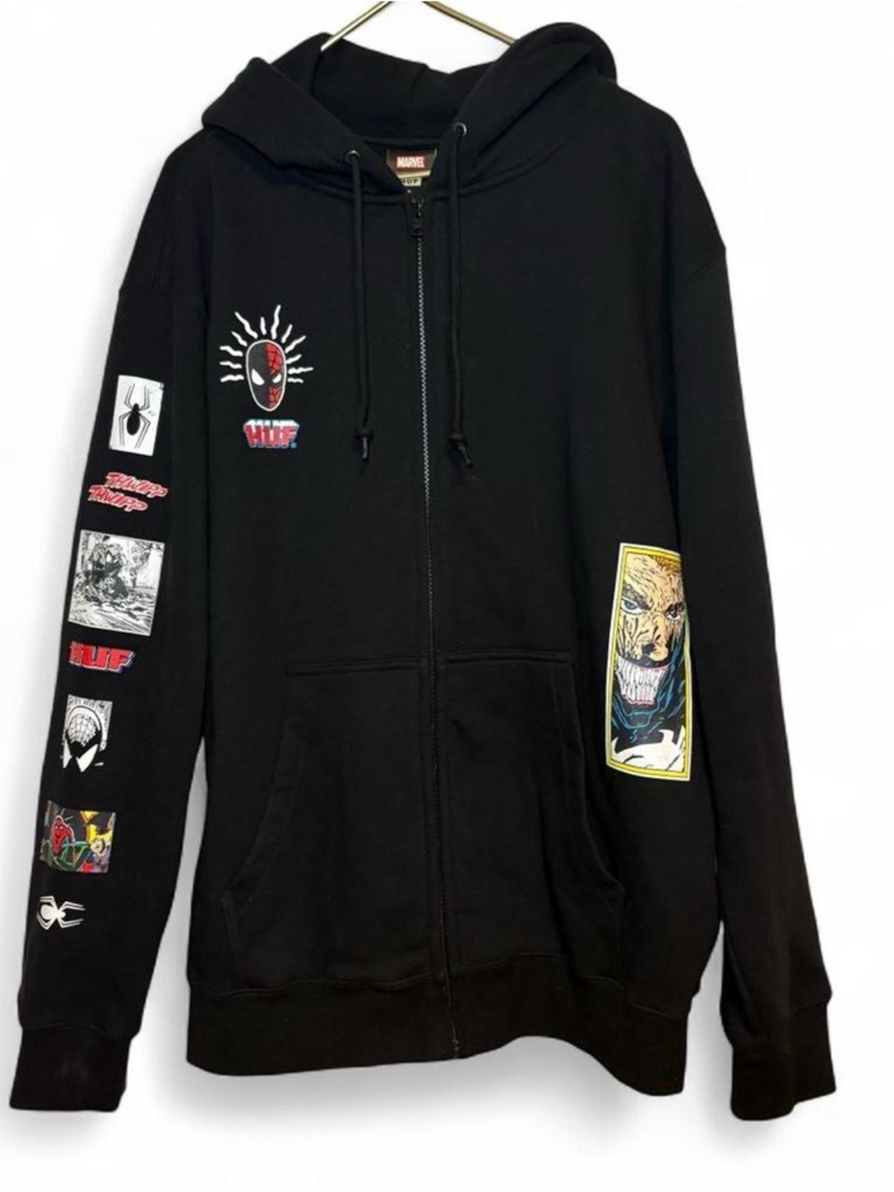 HUF x Marvel Black Spidey Sense Zip Up Hoodie